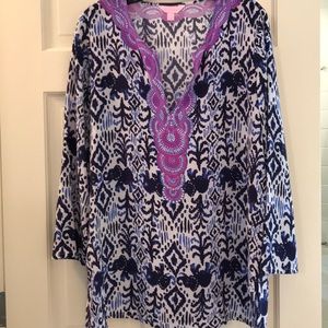 Lilly Pulitzer Tops - Lilly Pulitzer Silk Tunic Size L Lilly Pulitzer Tops - Lilly Pulitzer Silk Tunic Size L